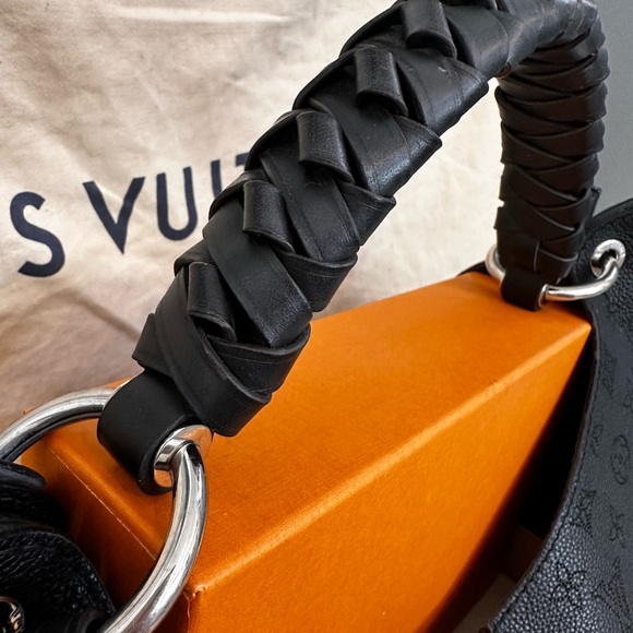 LV Black Mahina Carmel Hobo Bag - Picture 16 of 17